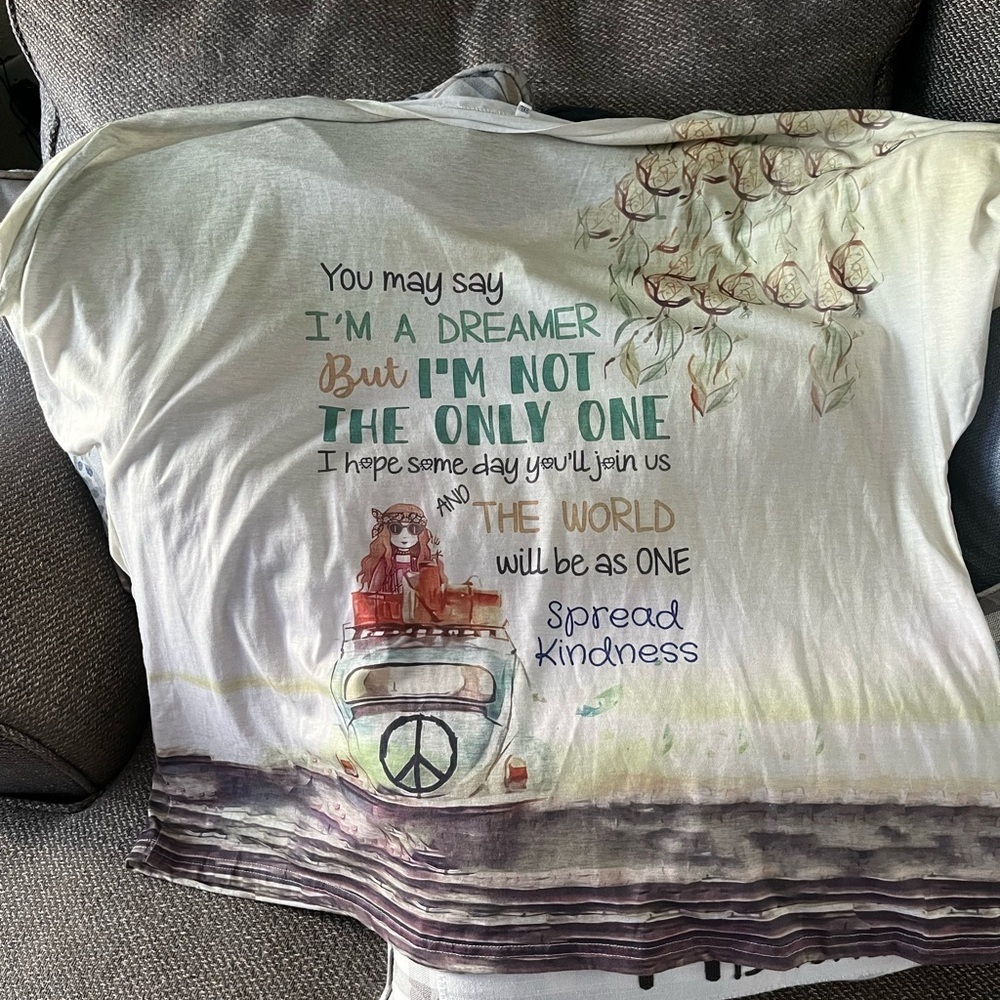 Graphic Tee with Inspirational Kindness Quote - Picture 3 of 4